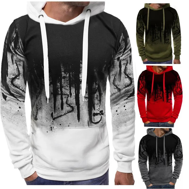 Men's Pullover Hooded Sweatshirt Muscle-Fit