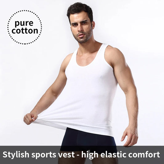 3/1 piece men's pure cotton fitness Tank