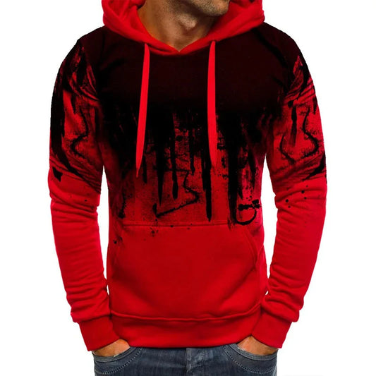 Men's Pullover Hooded Sweatshirt Muscle-Fit