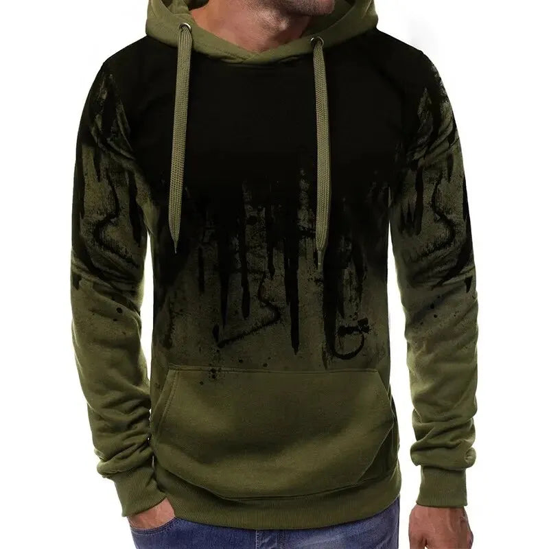 Men's Pullover Hooded Sweatshirt Muscle-Fit