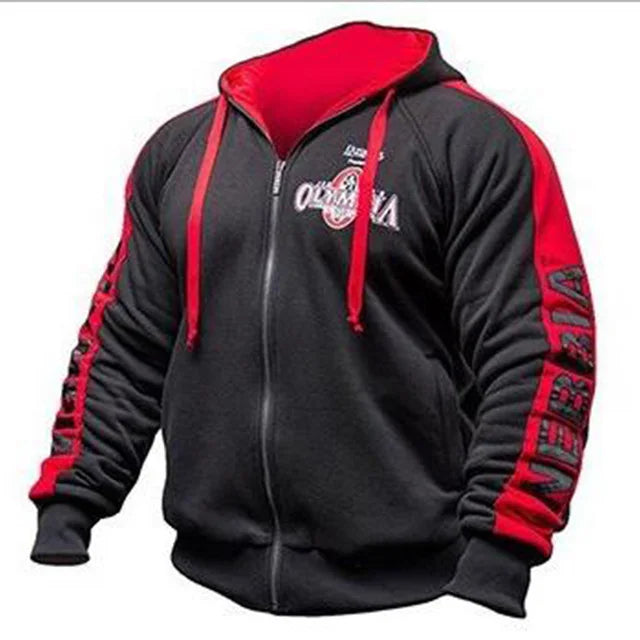 Muscle-Fit Men Gym Hoodie