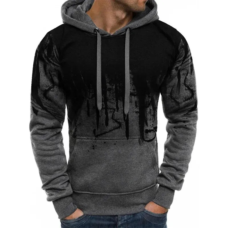 Men's Pullover Hooded Sweatshirt Muscle-Fit