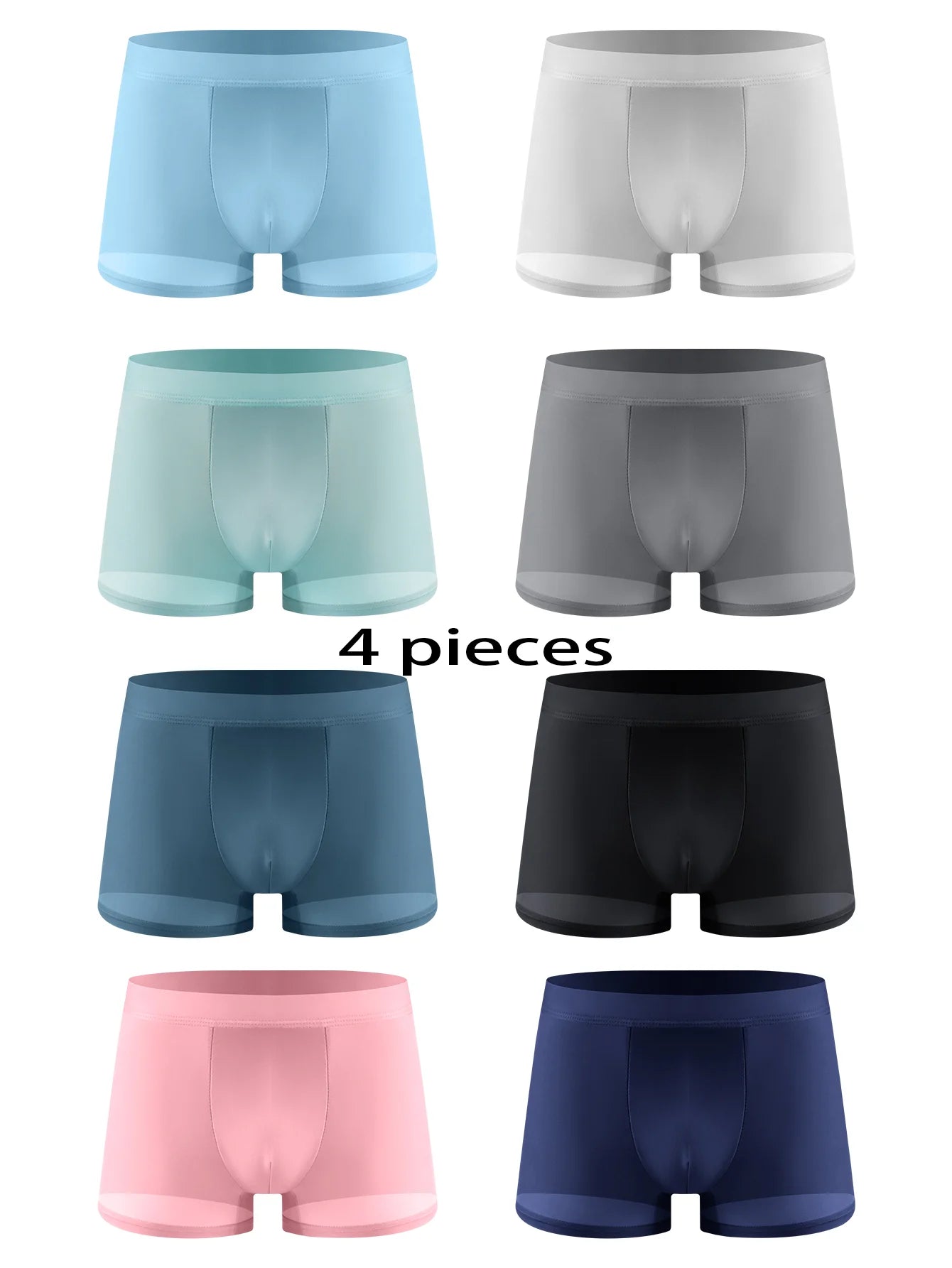 4 Pieces Men's Panties Comfortable Breathable.