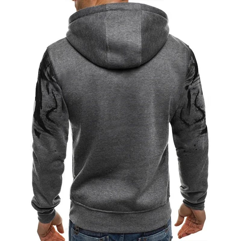 Men's Pullover Hooded Sweatshirt Muscle-Fit