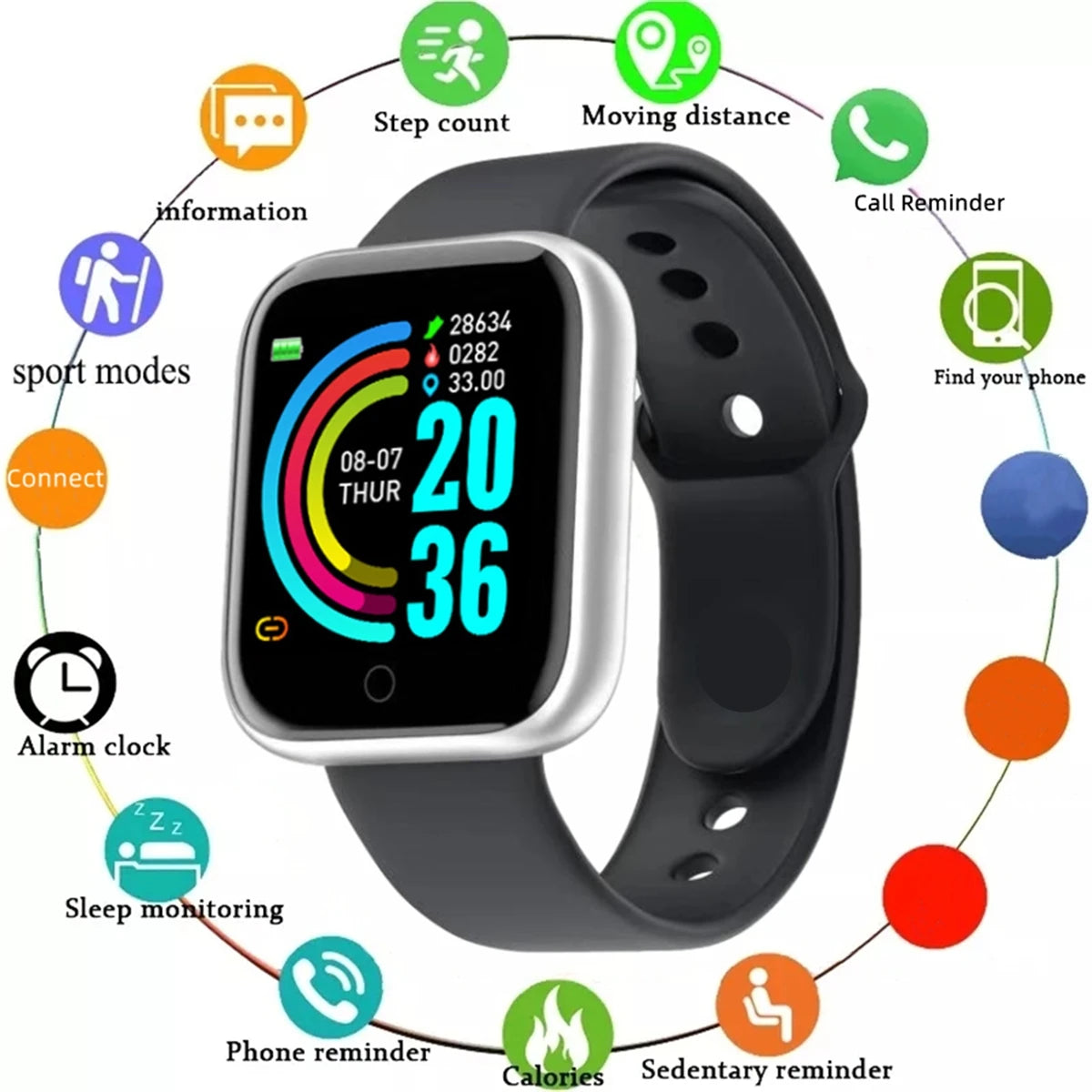 Smart-Watch Unisex for sports and daily activity